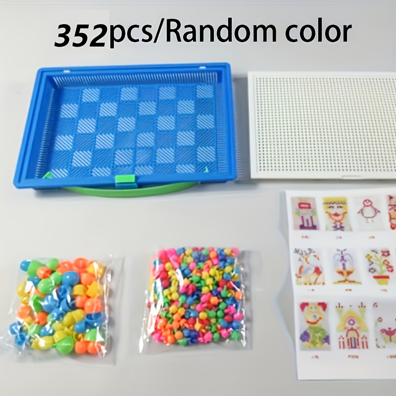 296/352/592pcs Mushroom-shaped Plugs, Interesting And Educational Toys, Can Patterns, Random Colors, Exercise Fine Motor Skills And Imagination, , Festival Gifts, Birthday Gifts