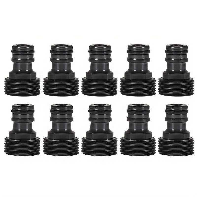 Image of 10pcs Of Household Watering And Car Washing Faucet Hose Connectors, External Threaded Faucet Adapters, Quick Standard Nozzle Fittings