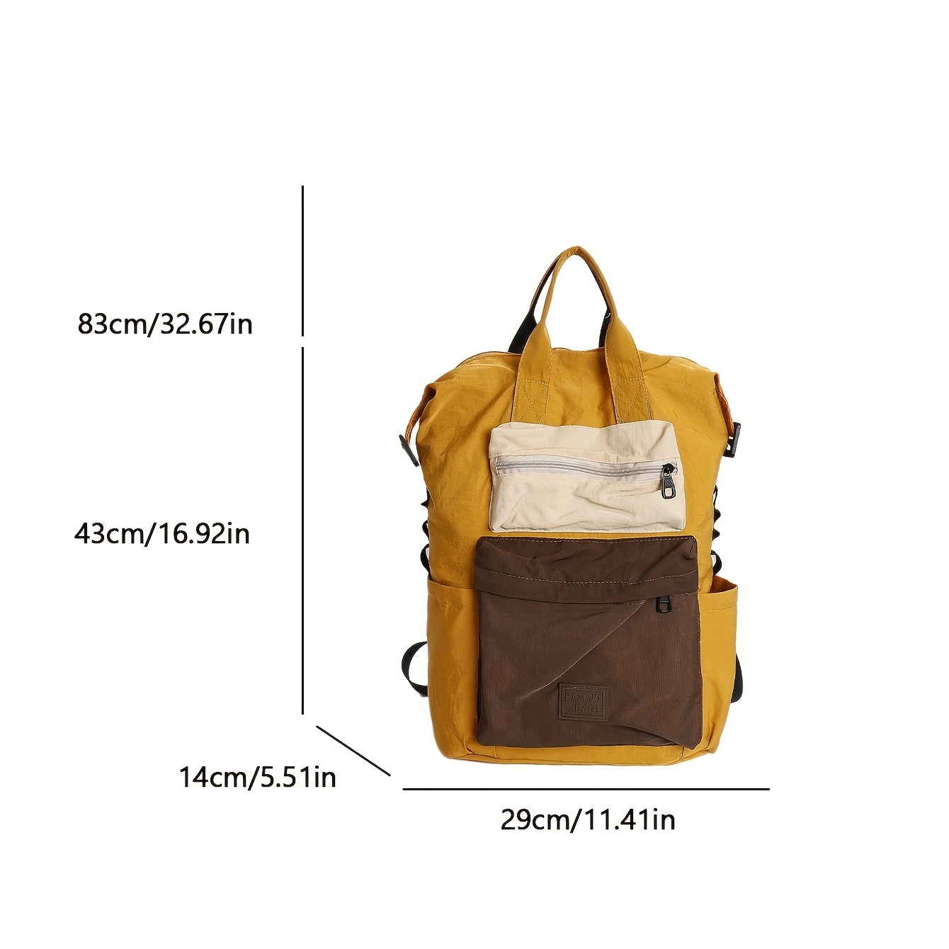 Multi-Functional Color-Block Outdoor Backpack for Hiking & Camping
