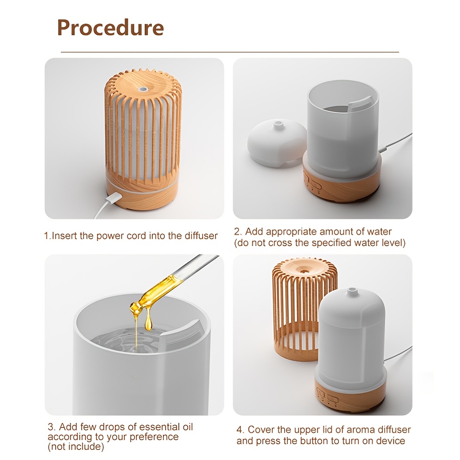 Umidificator cu ultrasunete de 150 ml cu lampă în 7 culori, difuzor de aromaterapie cu design crăpat - Alimentare USB, temporizator reglabil, ceață rece silențioasă pentru casă, birou, yoga, spa, cadou