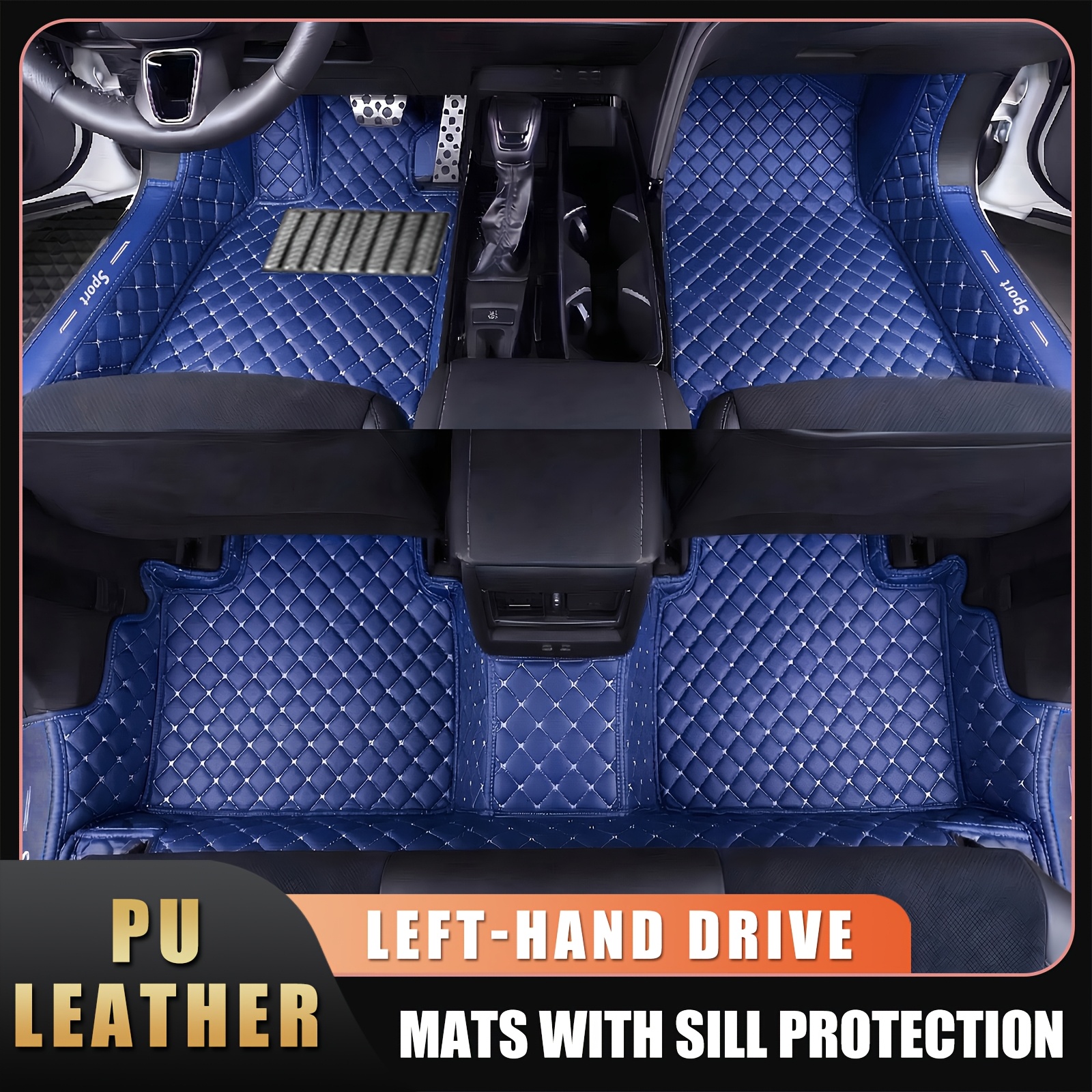 TEMU For Tucson Floor Mats | Pu Leather | Use | And Clean | Car Interior Accessories | Suitable For Personal Use As A Gift, Vehicle Protection, Car