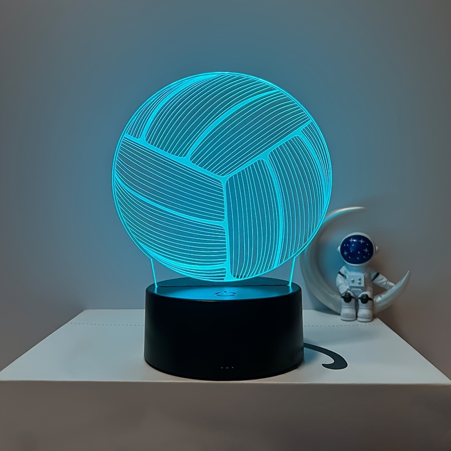 

Volleyball 3d Night Light, Intelligent Touch Color Adjustment, Rgb Multicolor Changing, Battery/usb Powered, Suitable For Holiday Gifts/home Decoration Eid Al-adha Mubarak