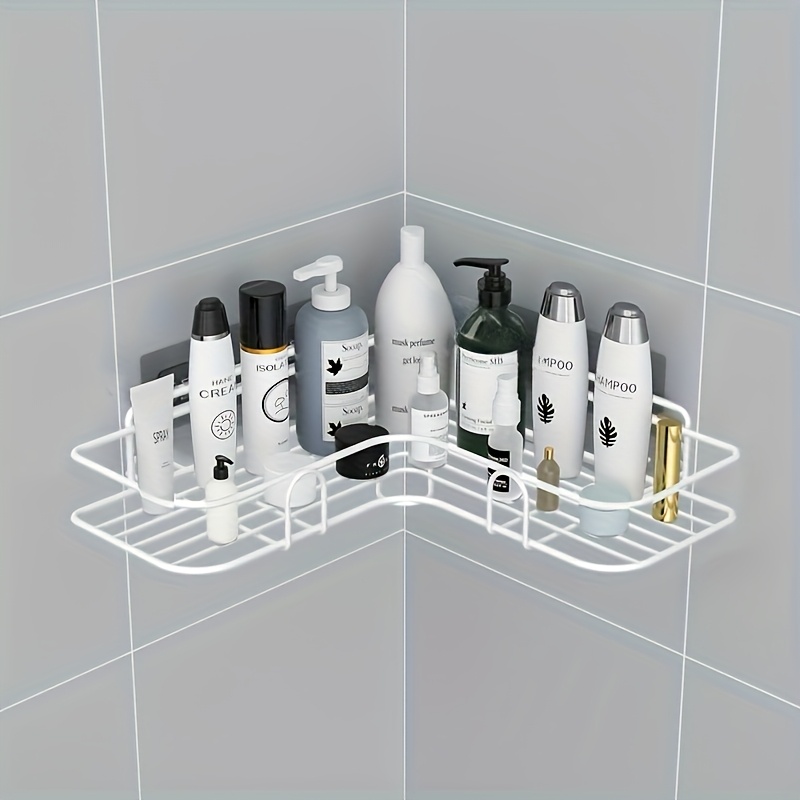 E-shop Einfach zu installierender Duschregal - Badezimmer- und Küchenregal ohne Bohren für Shampoo und Zubehör, für Zuhause und Hotel