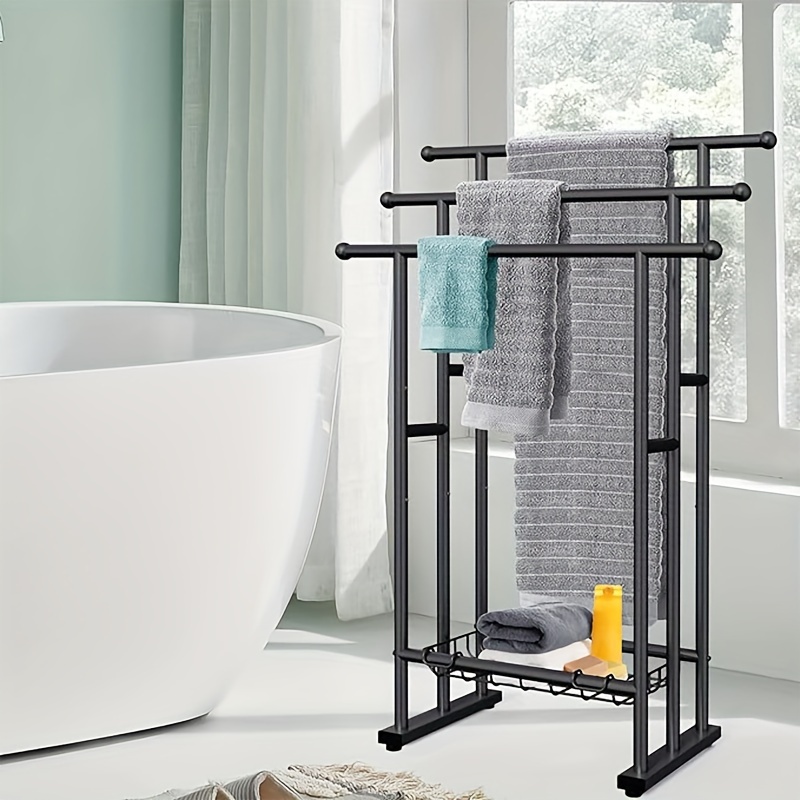 Free standing towel holder, Towel Drying Rack, bathroom towel holder, Freestanding Towel Rack with 3 bars, Bathroom popular Decor, modern towel rack