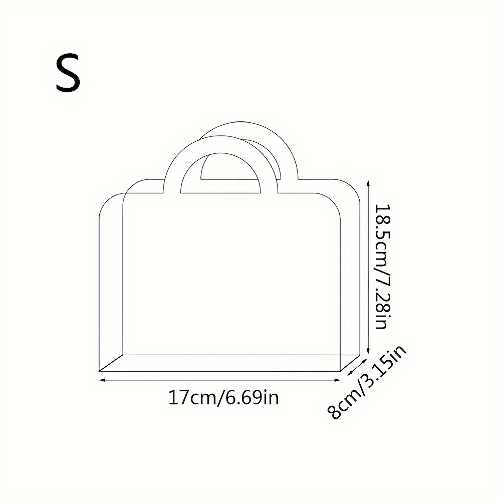 Gift For Her/him Transparent Pet Double Film Tote Bag Bouquet Transparent Souvenir Gift Bag Flower Packaging Bag