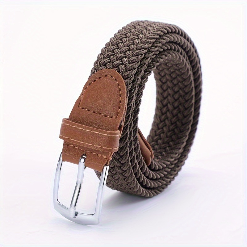 Square Pin Buckle Woven Belt Casual Stylish Braided Belts