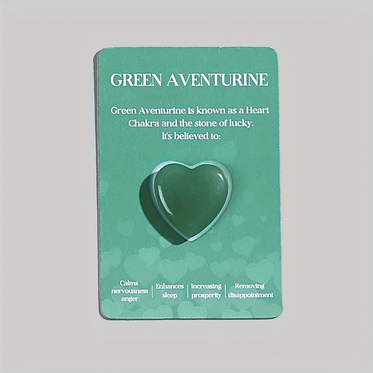 Natural Clear Quartz Crystal Heart Stone with Card