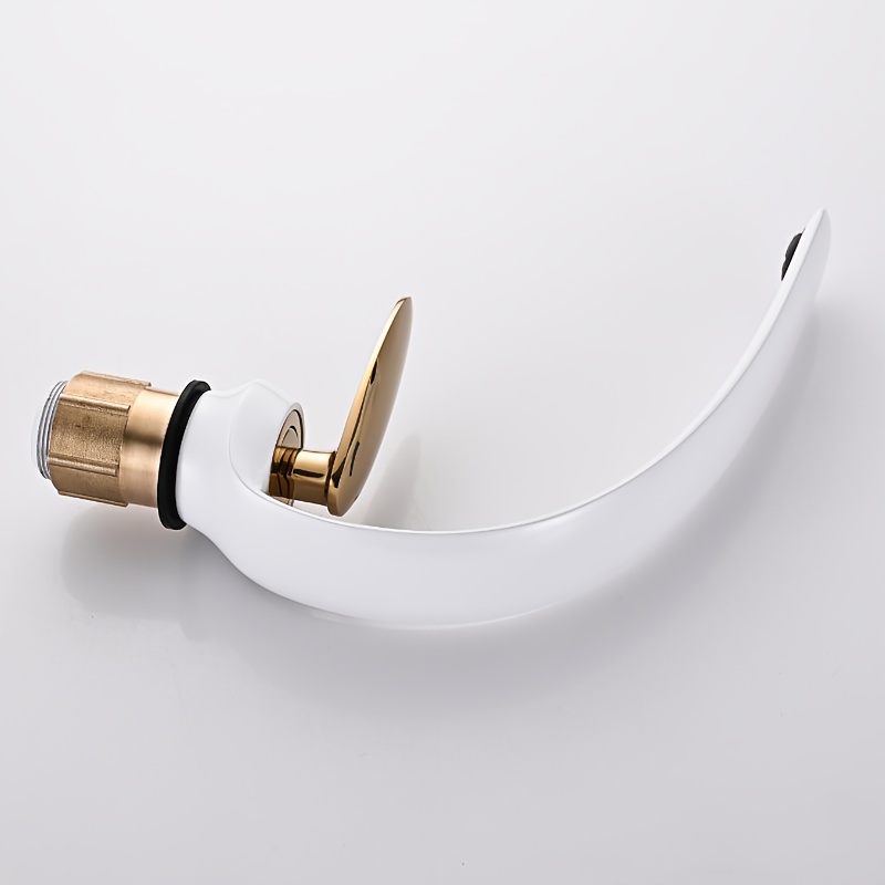 1 szt. Biały kran Kreatywny uchwyt galwaniczny Kuchnia Umywalka do łazienki Kran ciepłej i zimnej wody do basenu i do użytku zawodowego Instrukcja pływania i korzystanie z hotelu