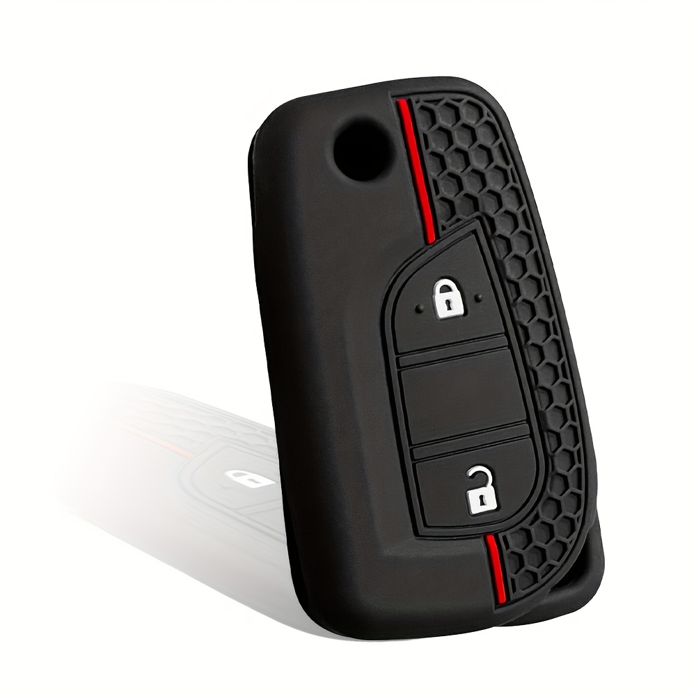 TEMU Custodia Premium per Chiave, Compatibile con Telecomando per Modelli SELEZIONATI di TOYOTA, Sienna , Cover in Silicone - Corolla Reiz Rav4 ,