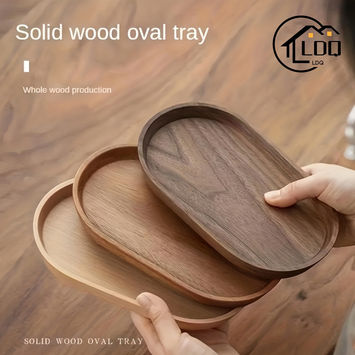 

Ldq Elegant Wooden Serving Tray - Japanese-inspired, Space-saving Design For Food & - Home Decor And Kitchen Accessories