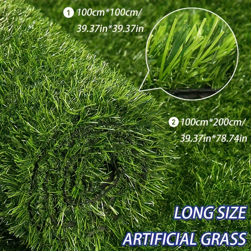 

39.37in*78.74in, Large Artificial Grass Mat, Fake Turf, For Balcony Patio Decor, New House Decoration, Placemats, Crafts Pet Mat
