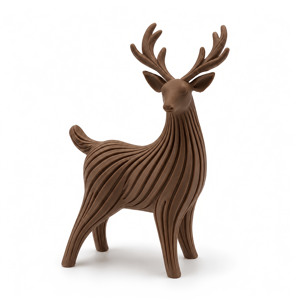 TEMU 3d Printed Reindeer Sculpture, Creative Christmas Reindeer Desktop Ornament, High Aesthetic Home Decoration Statue, Suitable For Placement In