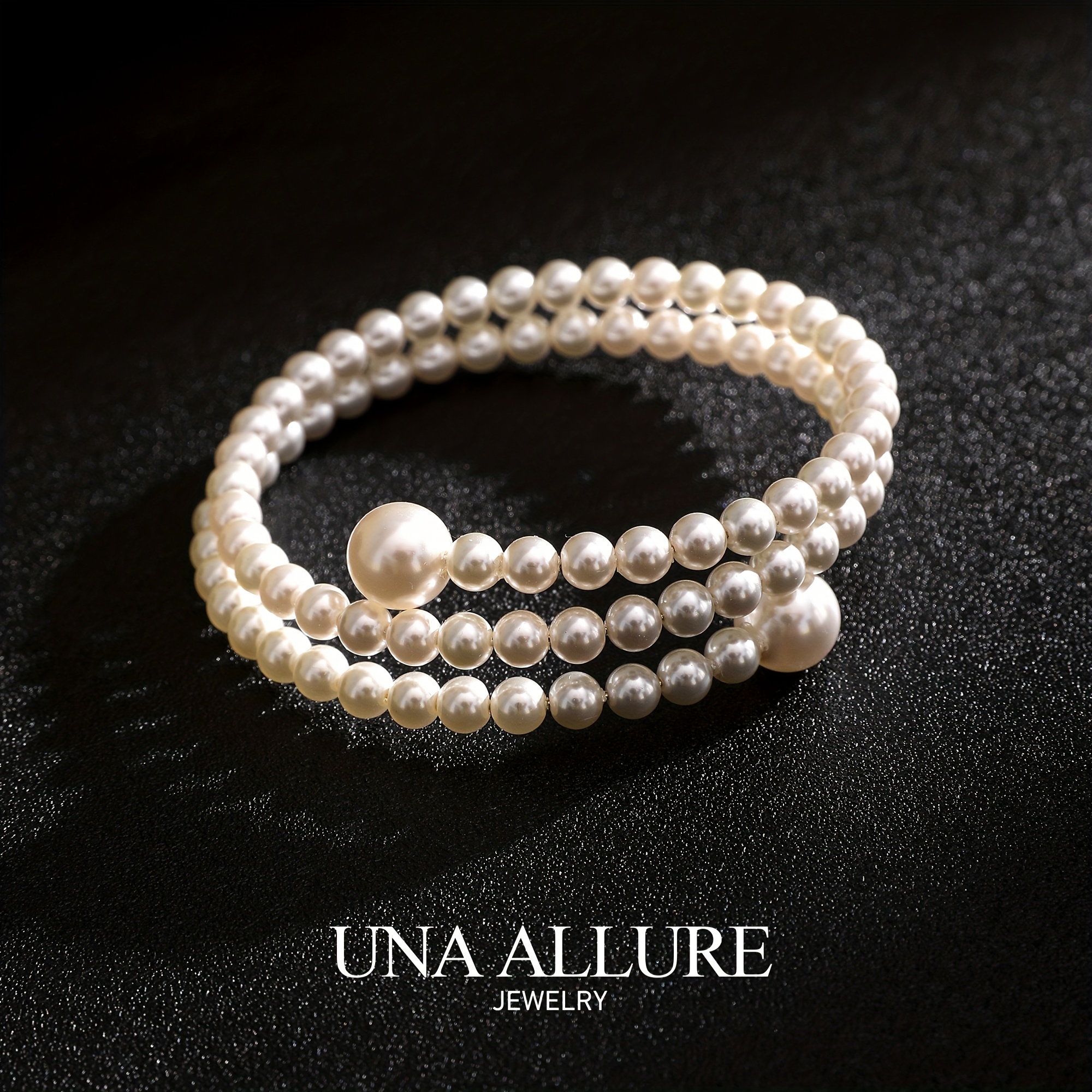 TEMU Designer Quality Pearl Bracelet With A - 2025 Spring/-end Jewelry, Suitable For Everyday Party Wear, Mother's Day Summer , And Gifts For Women