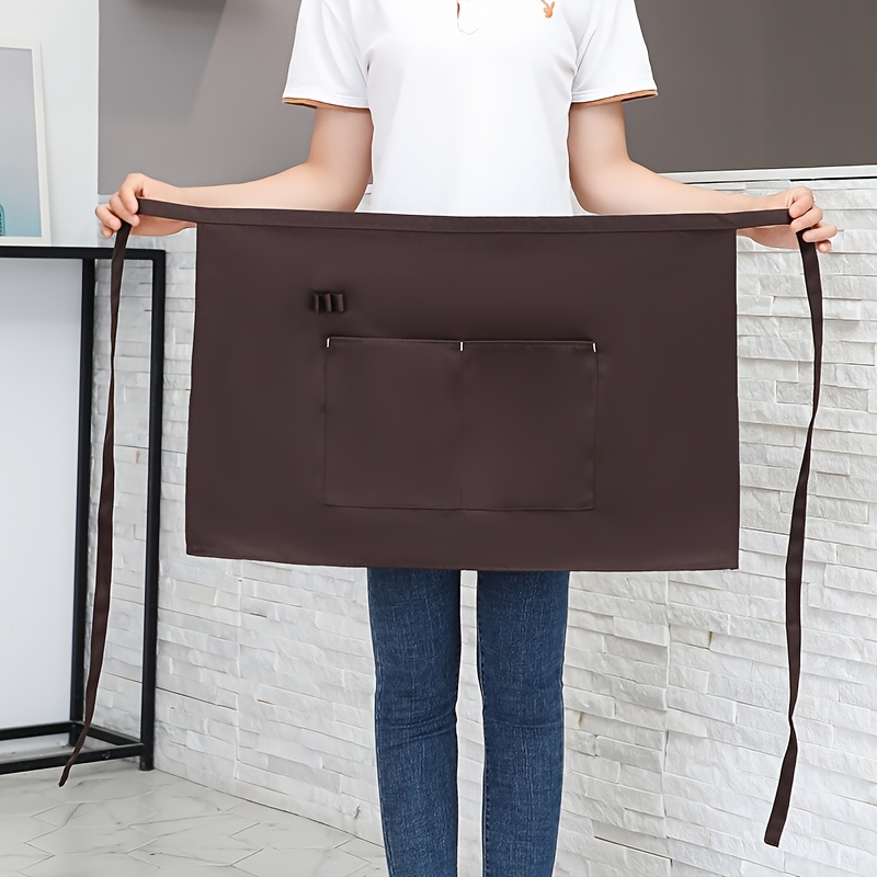 TEMU Grembiule della Serie Classica Nuovo con Grandi Tasche, per Lavoro, , Artigianato, Uniforme, Grembiule da Cucina Semi- da per Camerieri