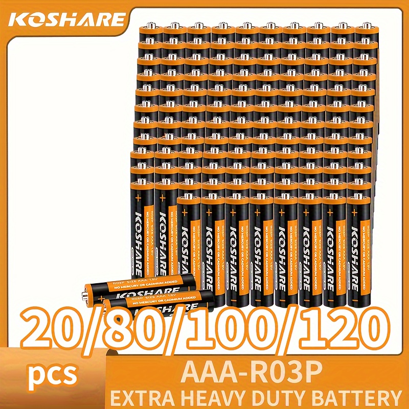 

Koshare High-performance Aaa Carbon Batteries, 1.5v - Long-, Voltage For Drones, Remote Controls, Flashlights, Shavers, Alert Clocks & More - Non-rechargeable, Ideal For Holiday Decorations