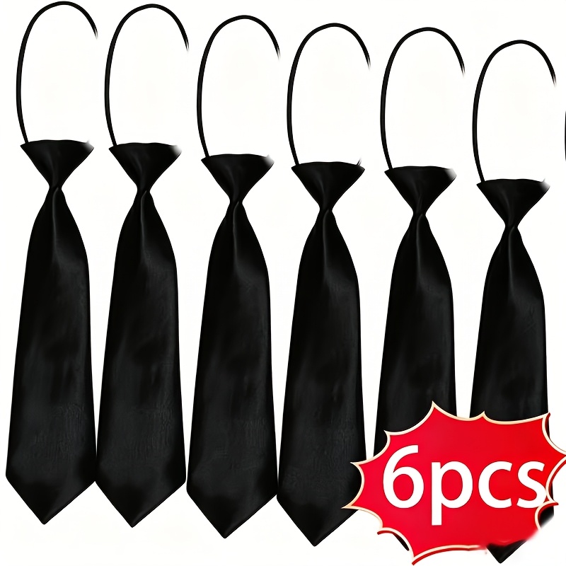 TEMU 6pcs Short Decorative Performance Ties, Multicolor, Red And Black Performance Ties, Suitable For Performances And School Group Performances