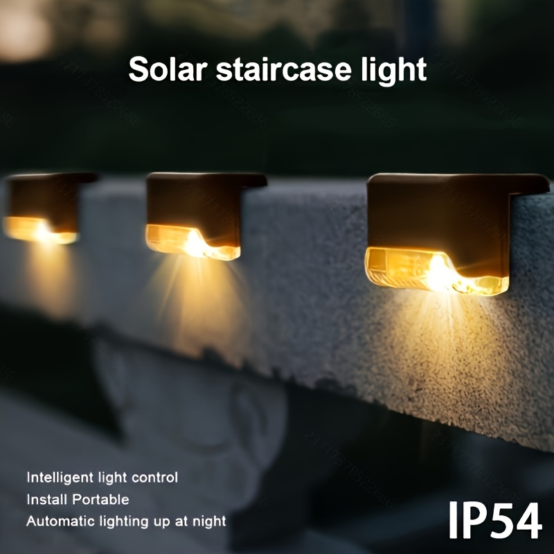 4 8 12pcs outdoor solar step lights ip54 led deck lights   suitable for gardens courtyards   halloween and christmas decorations