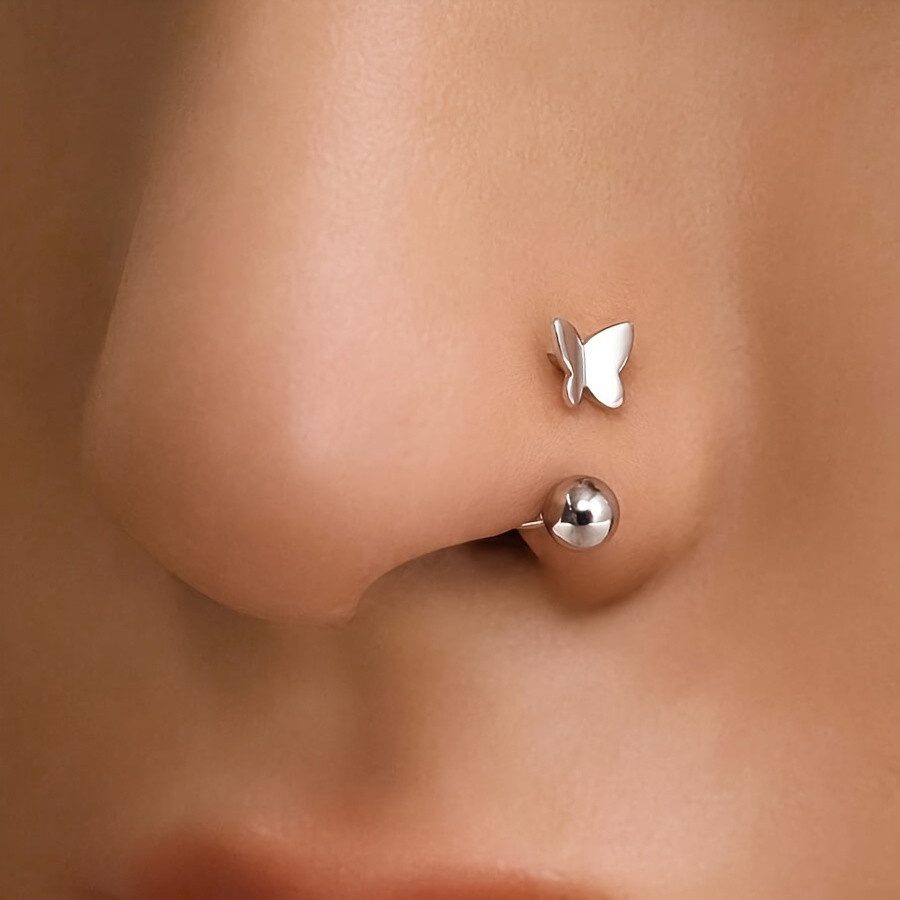 TEMU 1pc Anello Labiale Minimalista a a Forma di U per Setto, Anello per Piercing Ipoallergenico in Acciaio Inossidabile 316L, per Orecchio, Naso,
