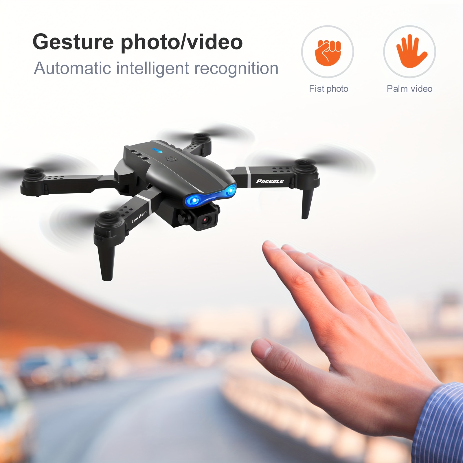 ["Material Novo e Atualizado"] Drone E99 com Câmara Dupla, Corpo Leve de 92G 7