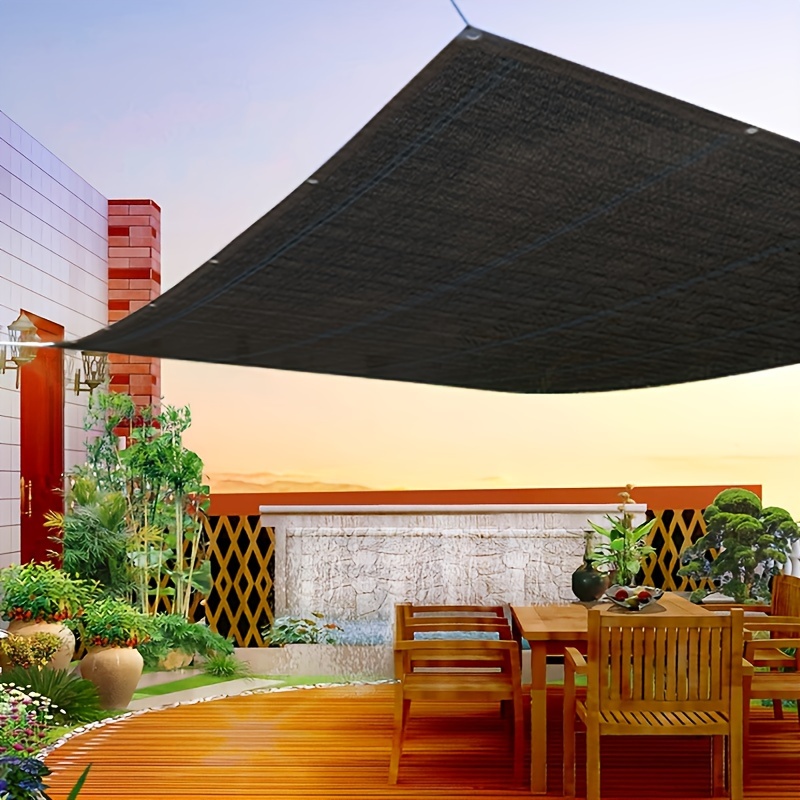 

1pc Black Sunshade Net, Multi-line Sunscreen Net, Floral Succulent Shade Net, 90% Shading Rate, For Balcony, Courtyard Outdoor Use