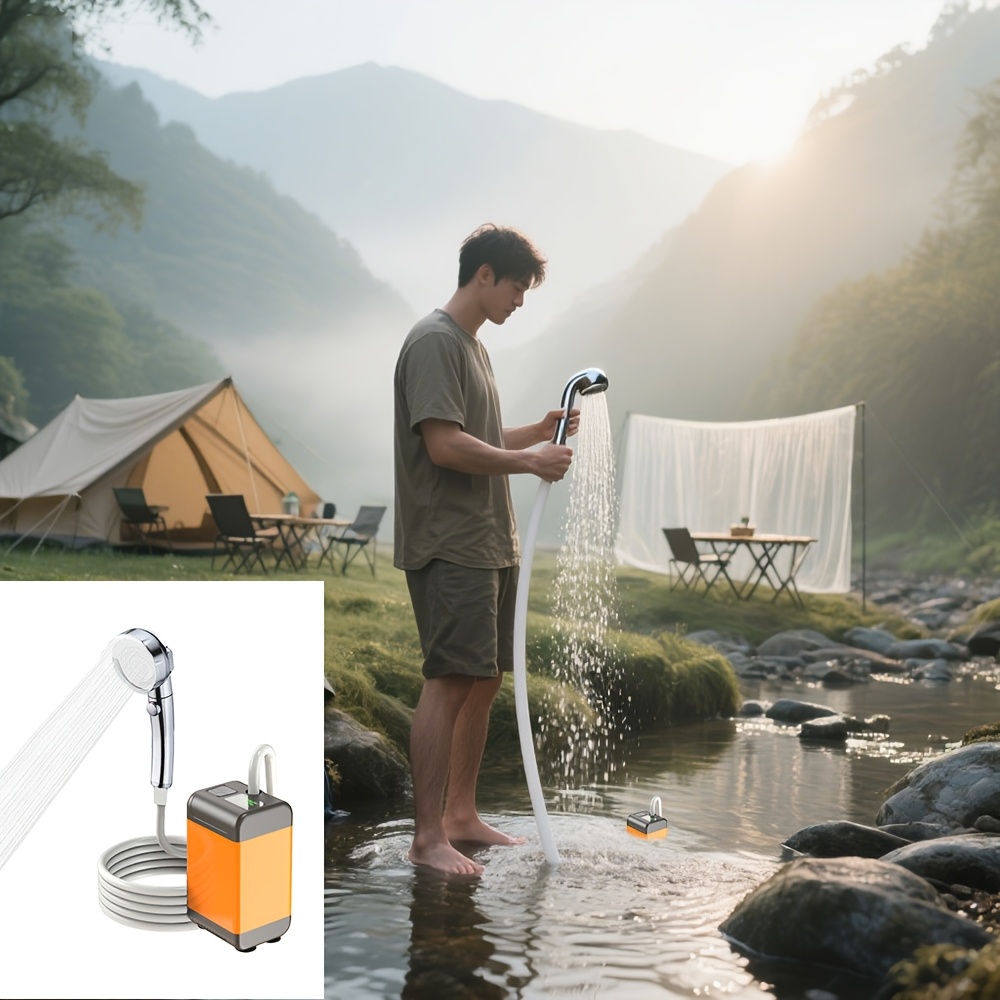 portable electric shower head with water temperature measurement, outdoor shower device, and pet bathing shower. Product details 10