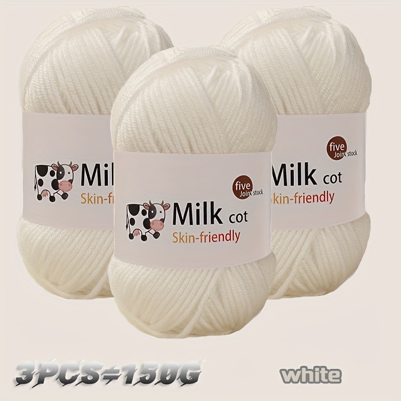 Image of Soft Medium-weight Yarn For Hand-knitting Diy Materials, Crafting Handicrafts, Small Gifts, Knitted Sweaters, Hats, Scarves. Medium-weight Yarn Balls, 3 Balls Per Pack