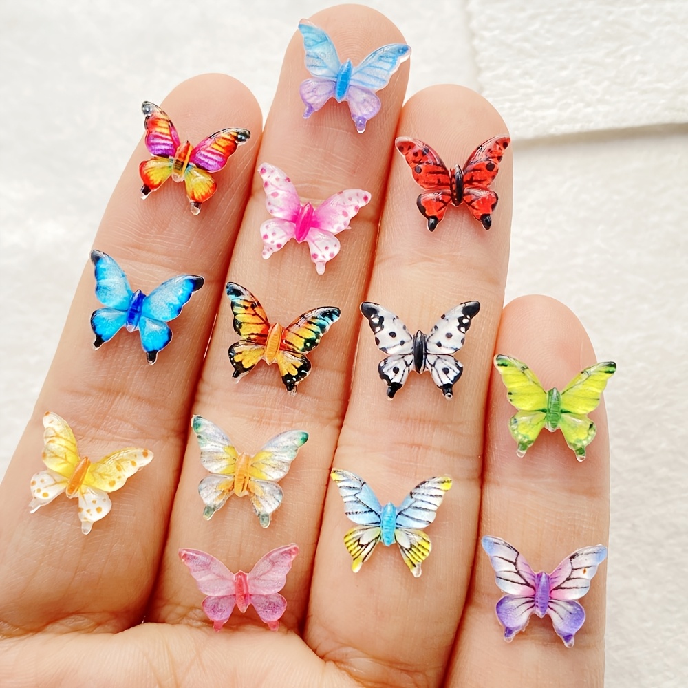 

20/60/100pcs Miniature Resin Cabochons, Assorted Colors Insect-themed Embellishments For Nail Art, Scrapbooking, Hair Clips, Jewelry Making & Christmas Crafts Decor