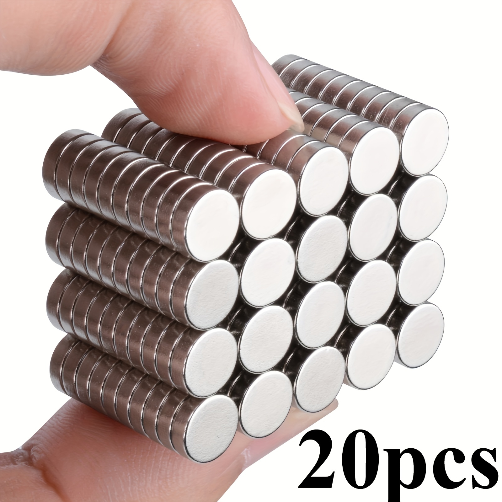 Set Of 20 Round 6x2mm Magnets For Whiteboards, Suitable For Refrigerators, Scientific Use, And Office Decoration