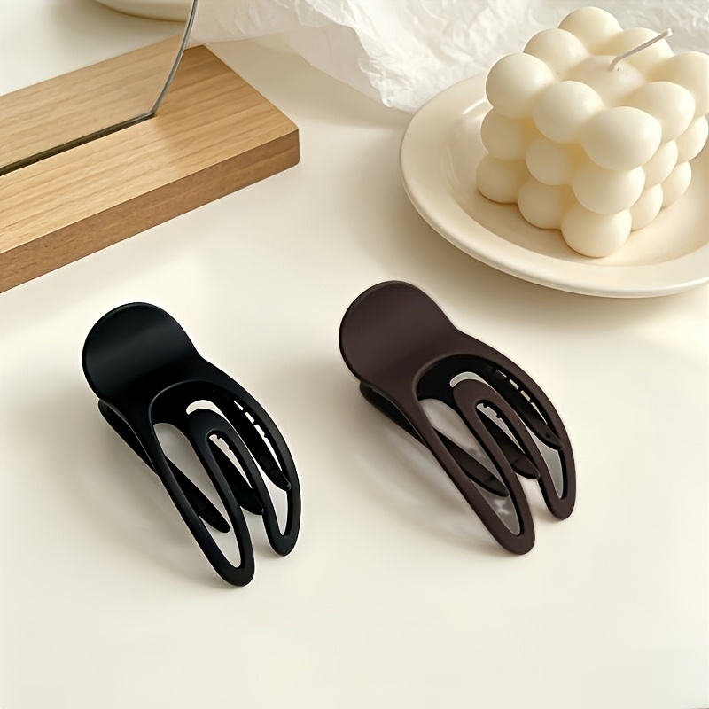 TEMU 2pcs Bun Duckbill Clip, Easy Half-ponytail Clamp, With A Frosted Matte Texture, Versatile, Can Secure Low Buns, , And Side Ponytails, Suitable