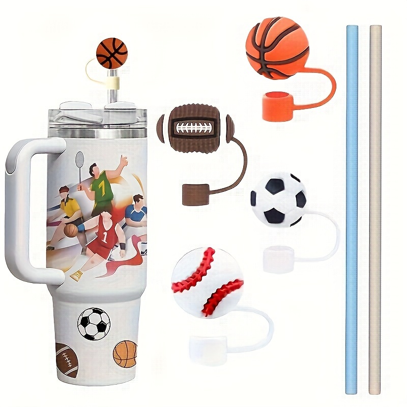 Stanley Cup Accessories Set Including 6 Pcs Silicone Spill Proof Stopper, 2  Pcs Straw Cover Cap for 9-10 mm Straws, 1 Pcs Transparent Silicone Boot