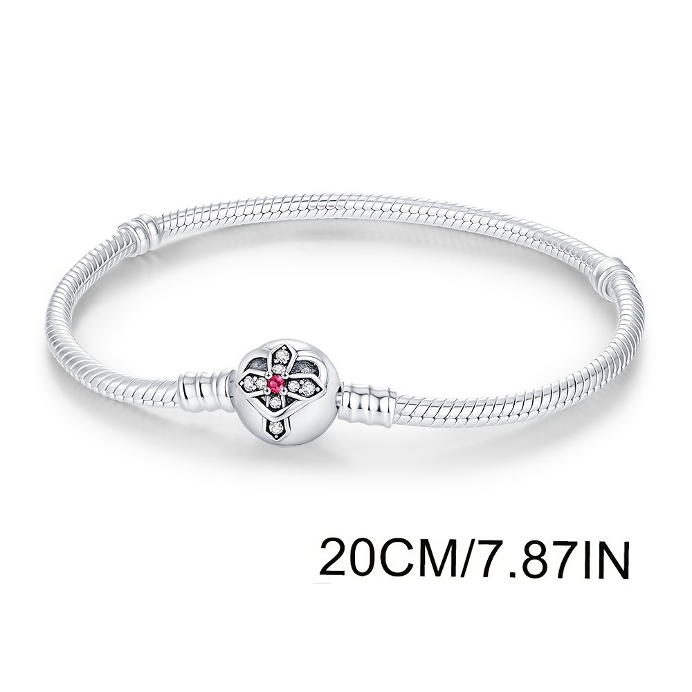 925 Silver-Plated Cross Bracelet, Simple Style Gift