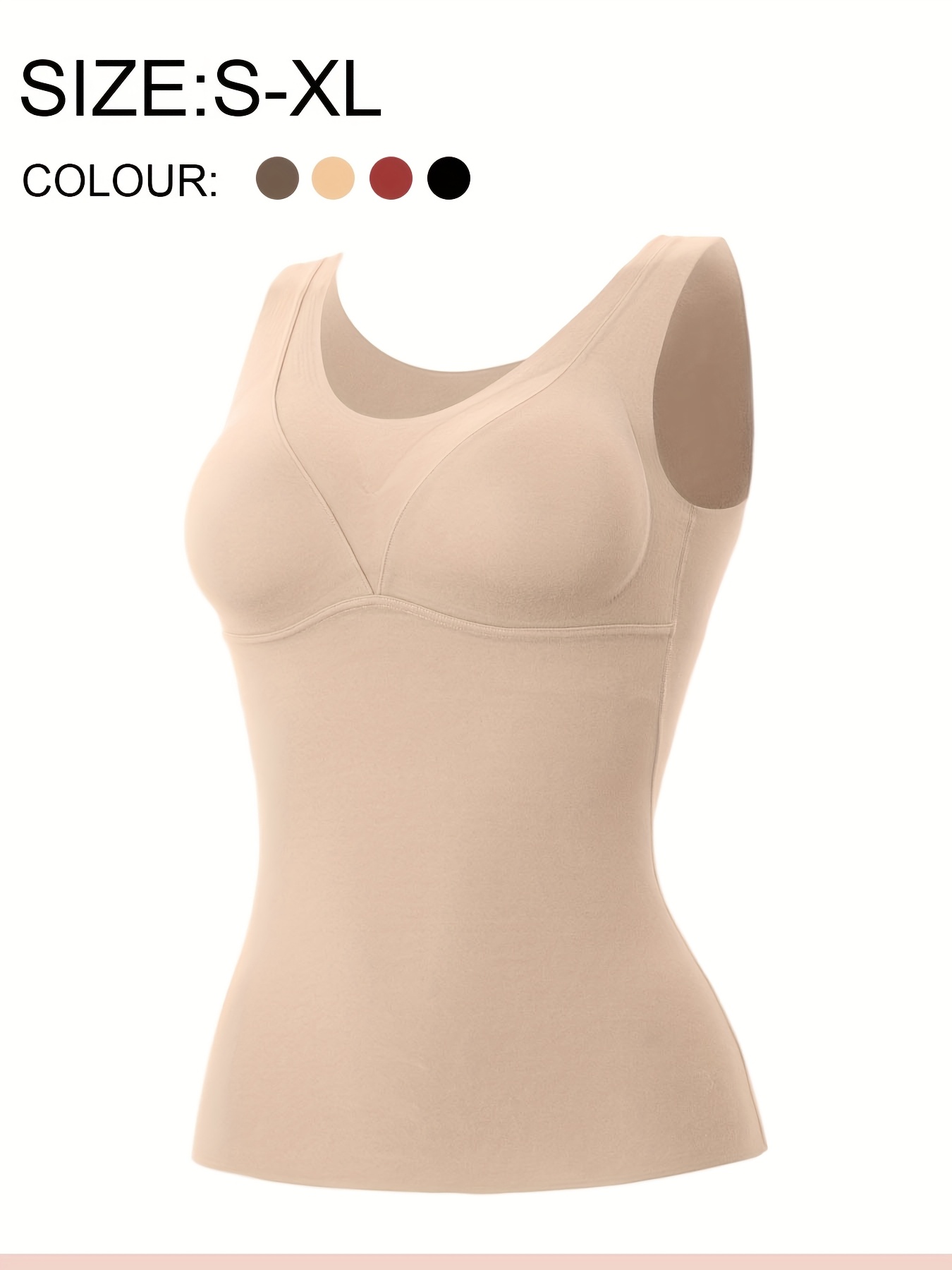 womens thermal compression tank tops tummy control shapewear v neck camisole cami workout bodysuit seamless for gym postpartum casual attire non sheer winter shaper hand washable