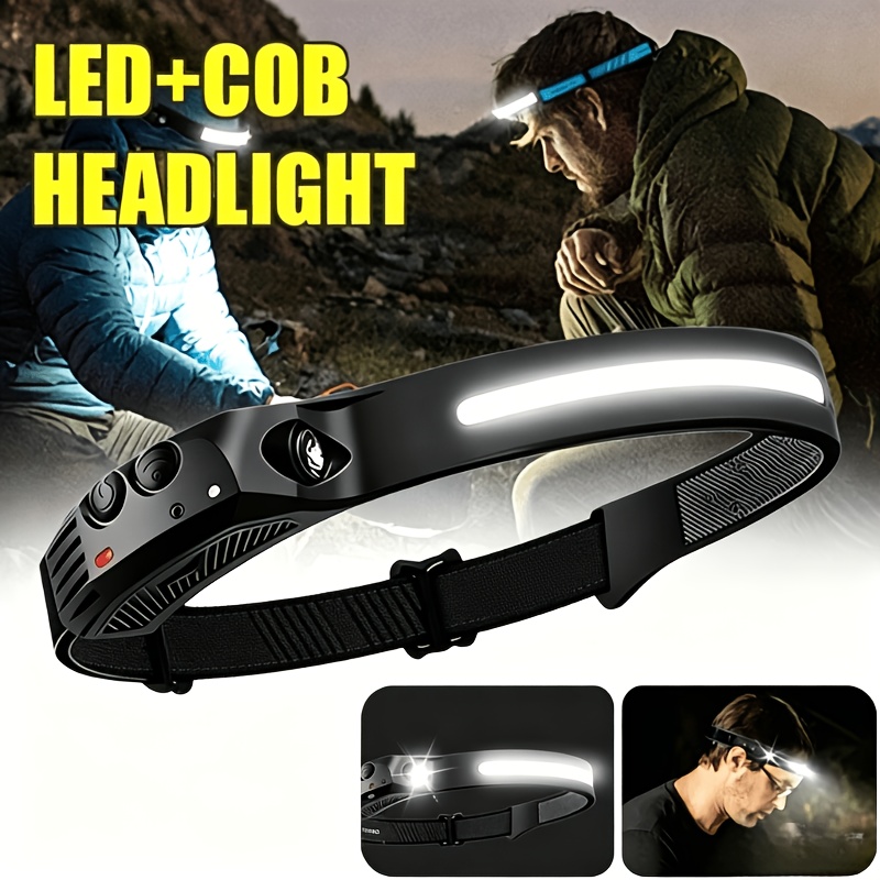 USB Rechargeable COB Headlamp with Adjustable Lighting Modes