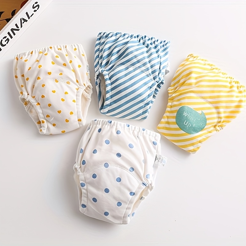 absorbent adorable groundhog print coffee stripe   diaper washable waterproof gauze training pants for   details 9