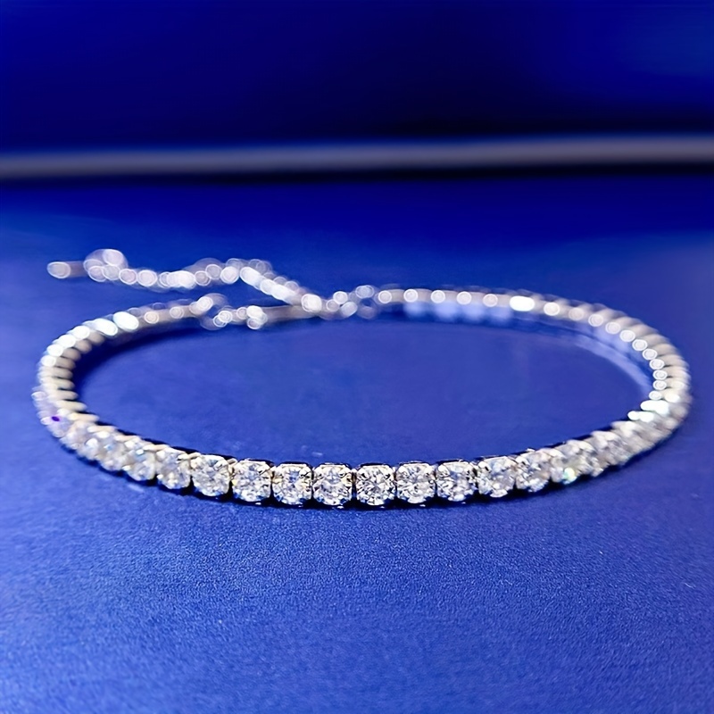 

1pcretro Ins Row Diamond Bracelet For Women Inlaid Rhinestones