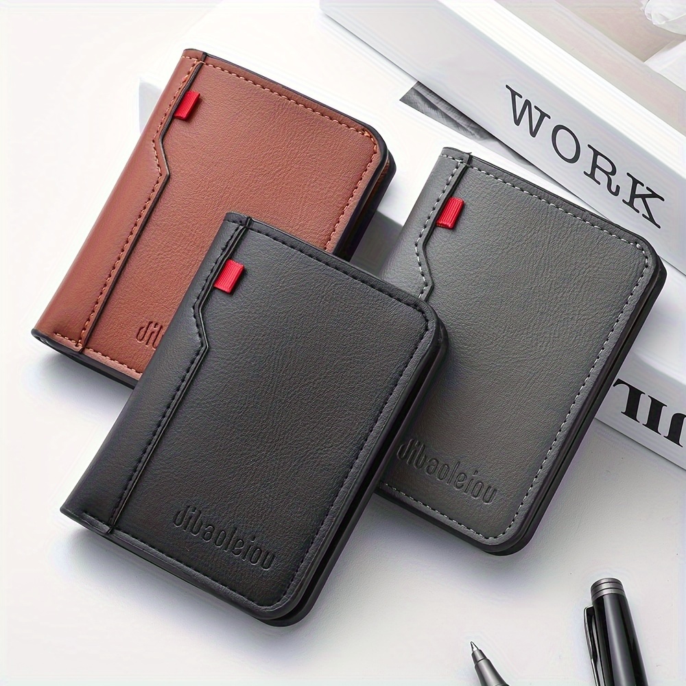 

' Leather Credit Card Wallet, Featuring A Slim And , Multiple Card Slots, -style License And Credit Card Holder, And A Travel Coin Purse.