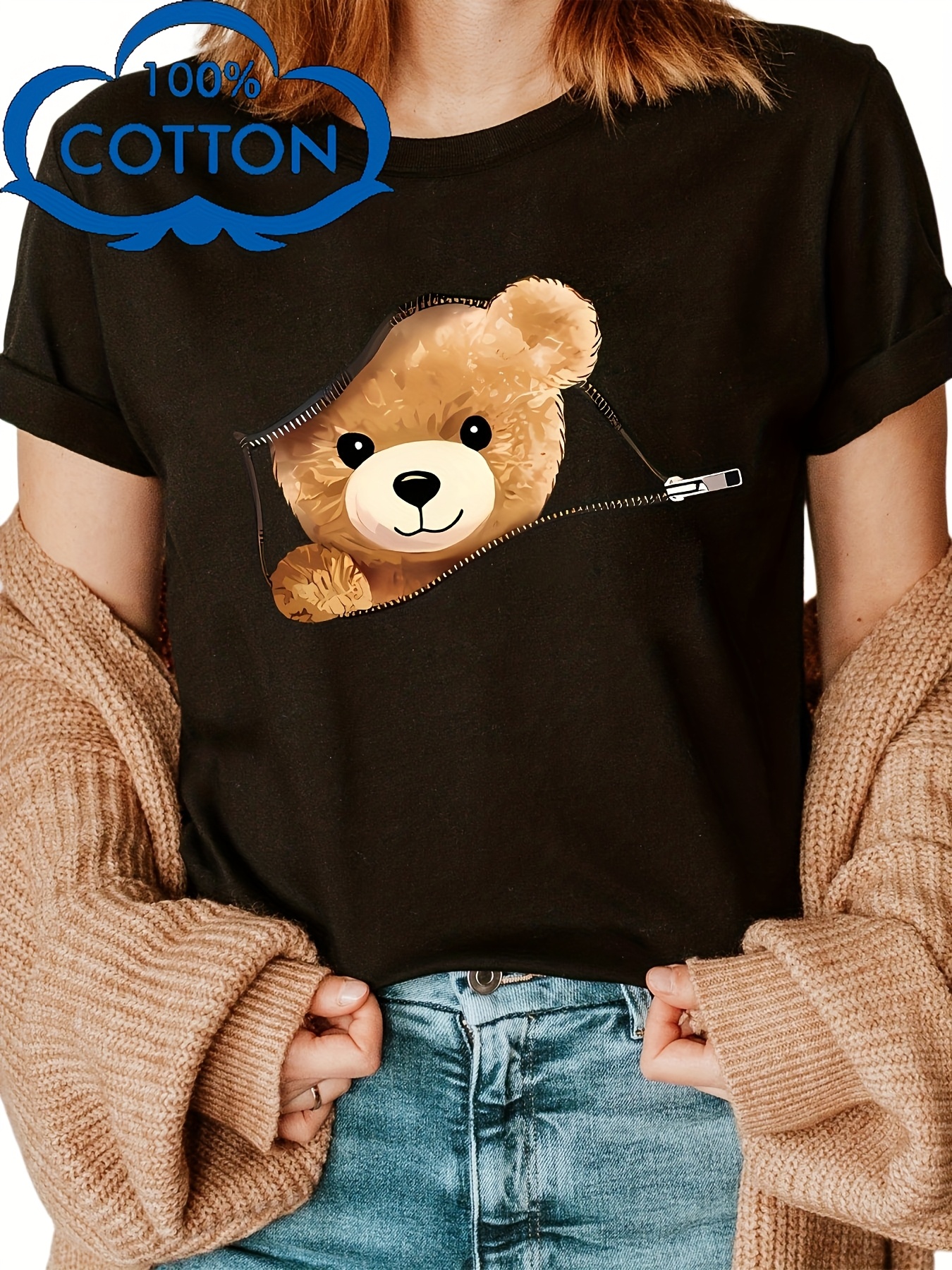 teddy bear t shirt sold on Temu Australia