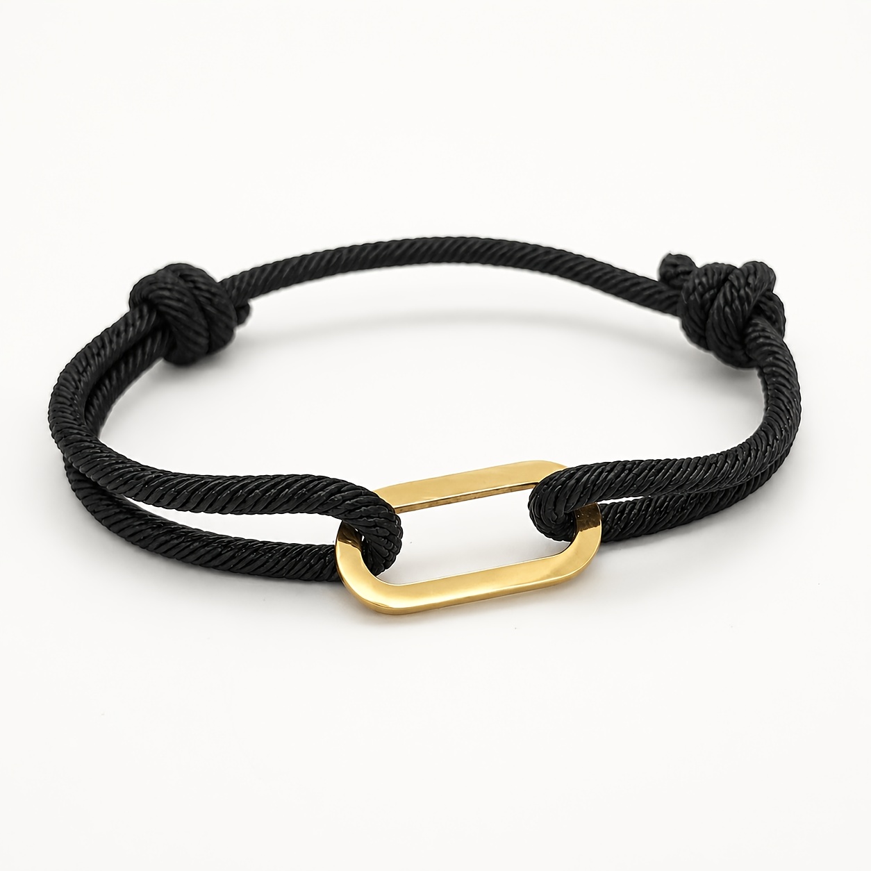 TEMU Custom Name Engraved Oval Bracelet – Personalized Men's Cord Jewelry For & Daily Wear, Adjustable Unisex Durable Nylon Rope With Golden Or Tone