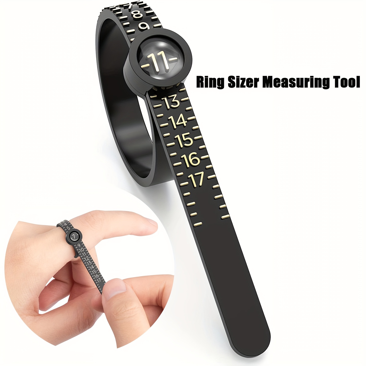 2pcs/set finger sizer measuring ring tool with 27 pcs measuring