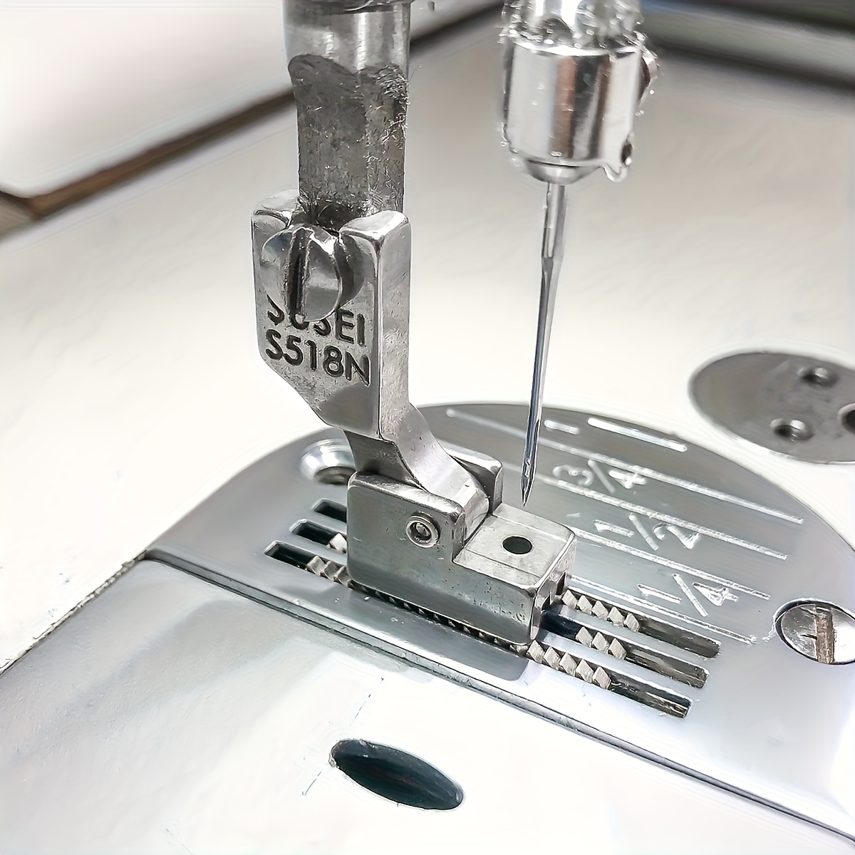 TEMU 1pc Industrial Flatbed Sewing Machine Accessory S518n Presser Foot For Invisible Zipper