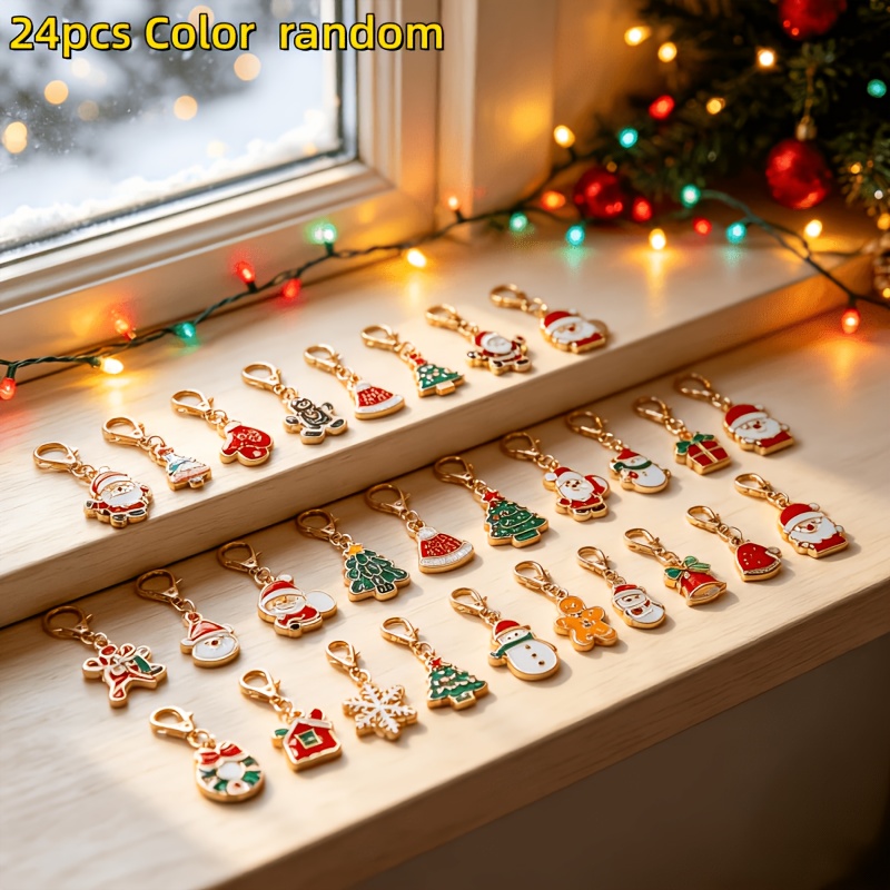TEMU Portachiavi da pezzi stile casuale, accessorio ciondolo fai da te in con , renna, albero, di , decorazione per portachiavi, regalo per le feste