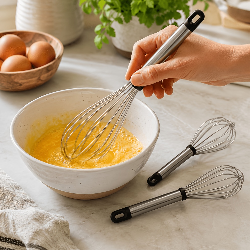 29cm Stainless Steel Balloon Whisk with Black Wire Loops