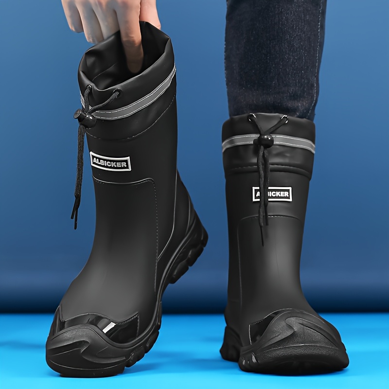 calçados masculinos de moda de meia-  com     qualidade, botas de chuva da     estilo  , sapatos de  /botas de jardinagem casuais confortáveis, antiderrapantes e duráveis, adequados para pesca, escavação,  , caminhada,   lamecito e uso em  