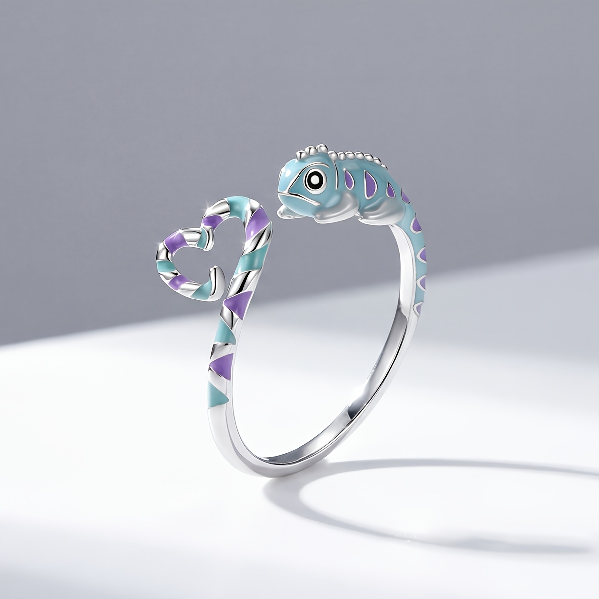 Women's Chameleon Love Open Ring, Versatile Design