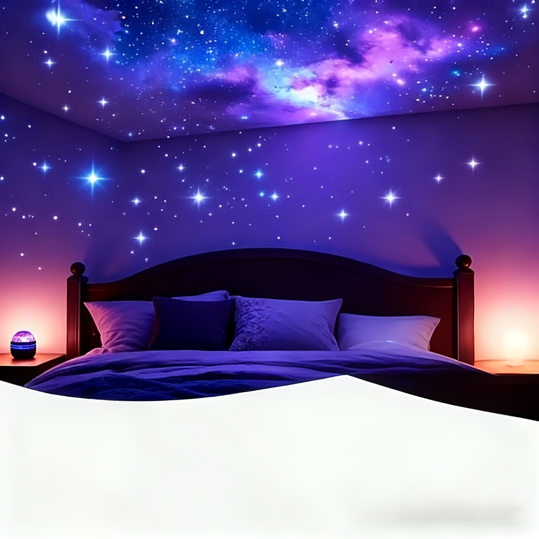 E-shop LED Atmosphärenprojektionslicht - Fernbedienung, USB-Stromversorgung, Multicolor-Lichteffekt-Transformation, RGB-Nachtlicht, Nachtlicht für
