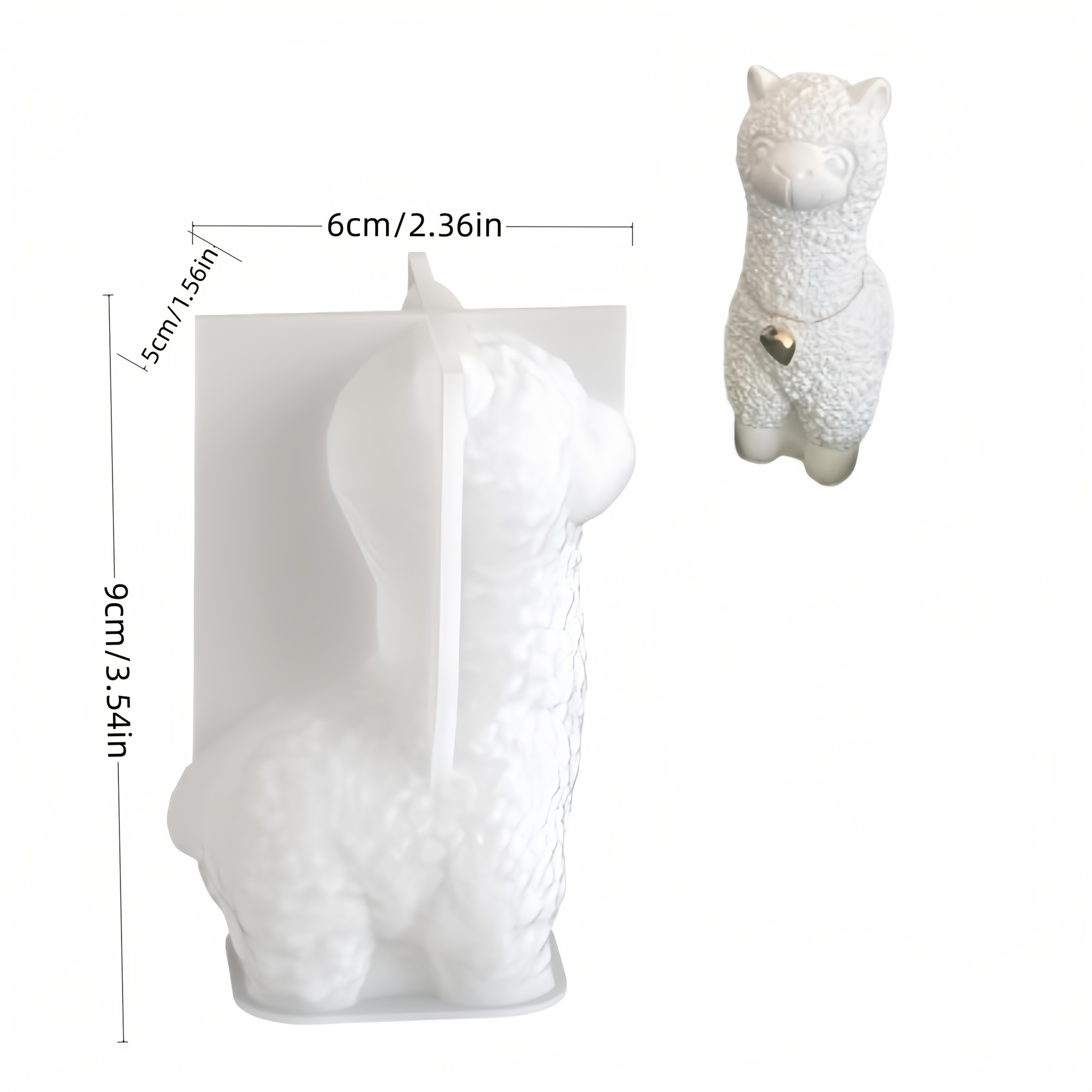 Image of Diy Clay Mold, Cute Cartoon Alpaca Resin Liquid Silicone Mold, 3d Alpaca Ornament Plaster Cement Clay Mold, Suitable For Holiday Gifts, Home Decor, Handmade Crafts