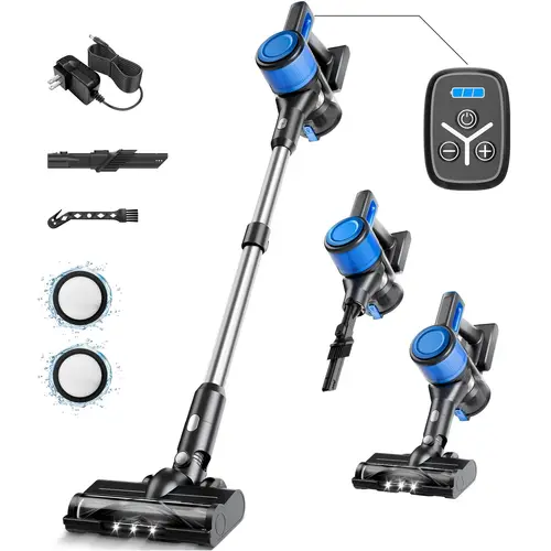 cordless vacuum cleaner 45 kpa brushless household stick vacuum cleaner lightweight vacuum cleaner with a running time of up to 45 minutes very suitable for cleaning pet hair carpets hard floors dust