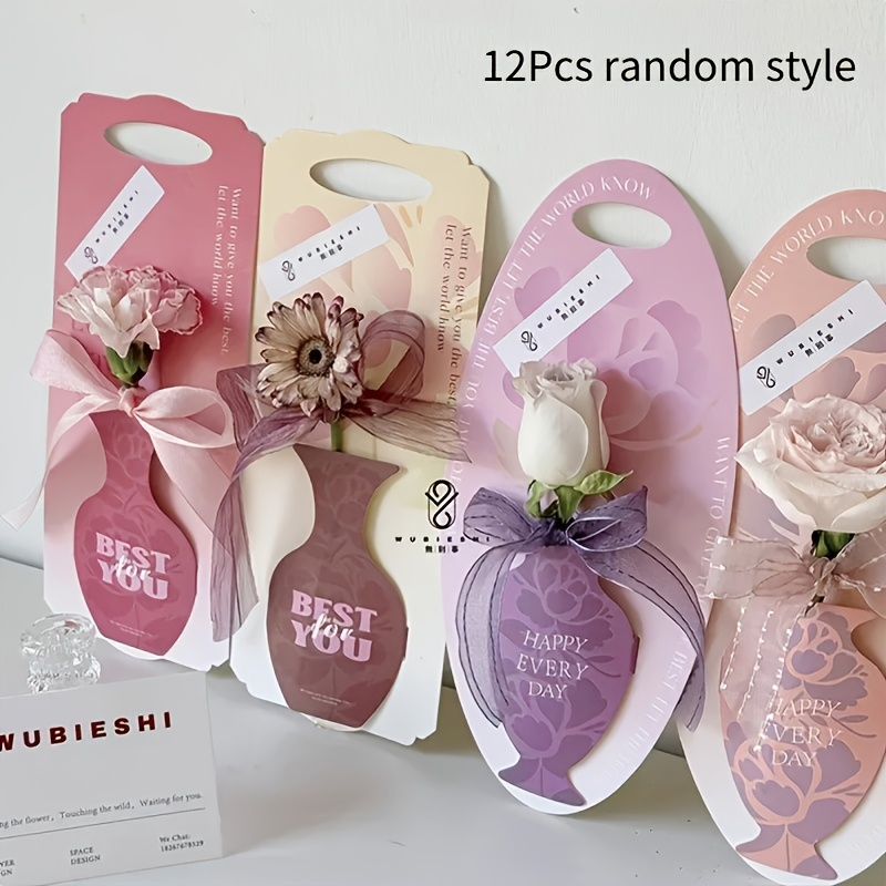TEMU Send Her/him A Flower Bouquet Gift Box With 12pcs, A Foldable Flower Box, And Colored And Bouquet Packaging Materials