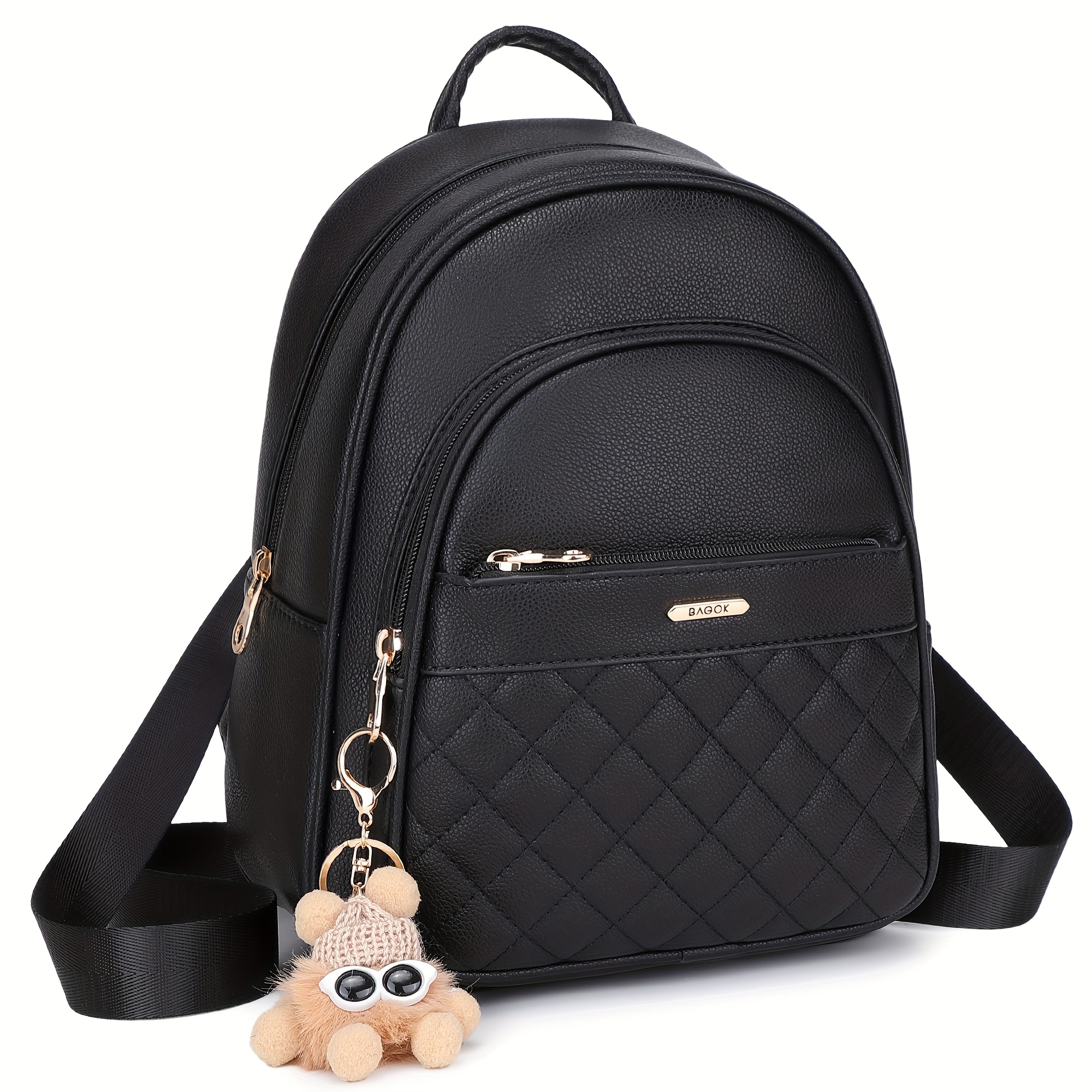 womens backpacks high quality pu quilted mini backpack three  display picture 1
