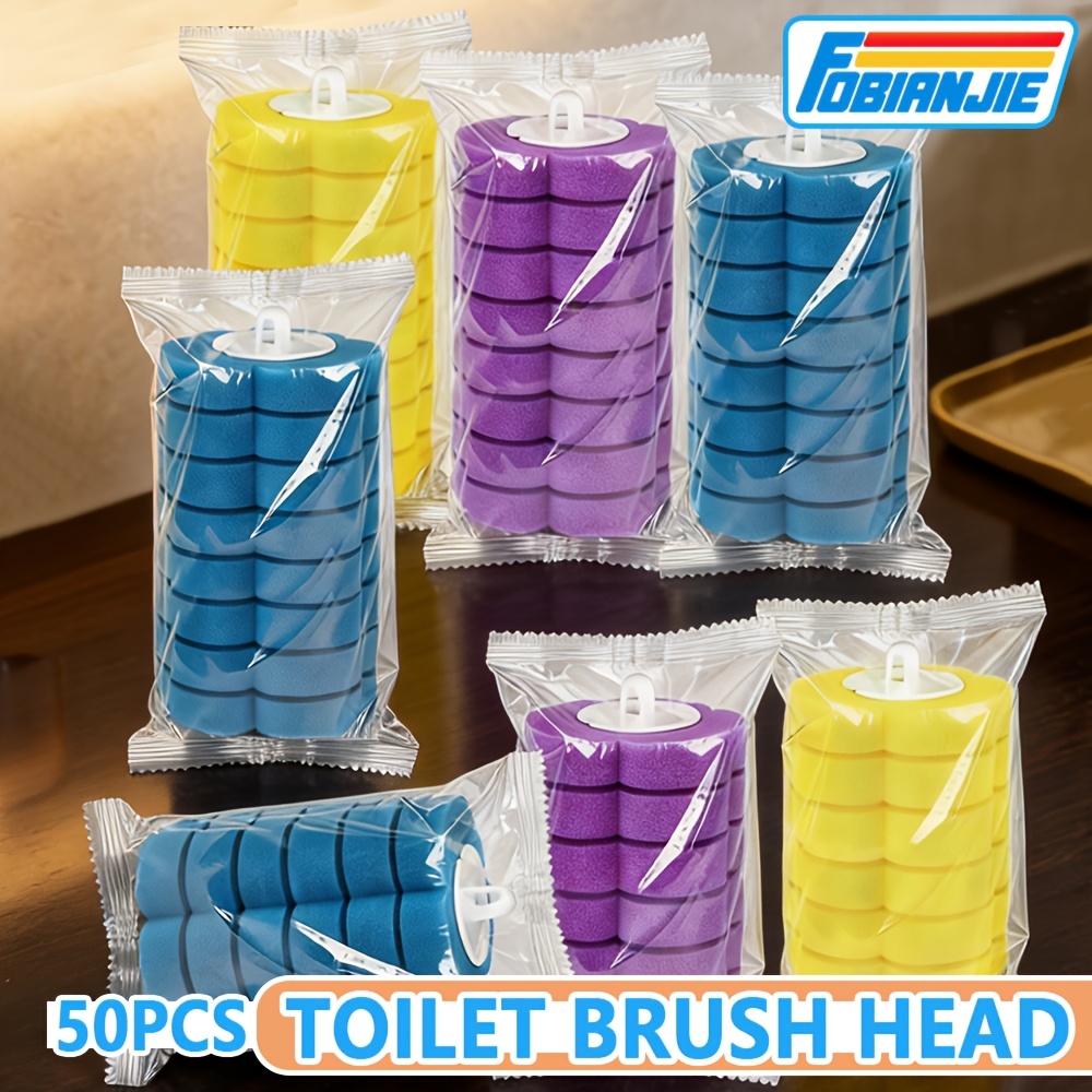 E-shop FOBIANJIE 3-farbige transparente Verpackungsbeutel für Toilettenbürstenaufsätze, für Badezimmer, Badewanne, Glastür, Waschbecken (Nur